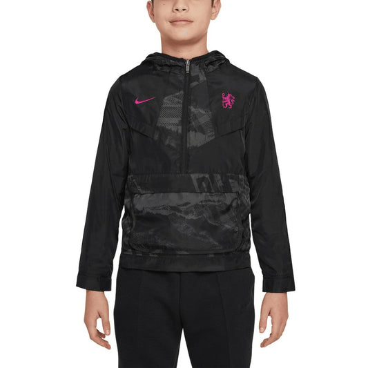 Chelsea Youth Amplify Windrunner Anorak Half-Zip Hoodie Jacket on sale - Black