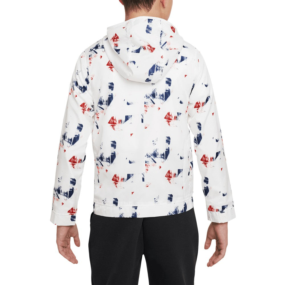 Paris Saint-Germain Youth Amplify Anorak Half-Zip Hoodie Jacket on sale - White