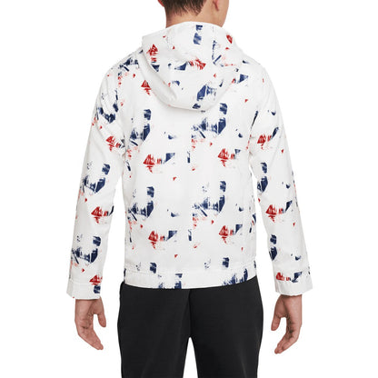 Paris Saint-Germain Youth Amplify Anorak Half-Zip Hoodie Jacket on sale - White