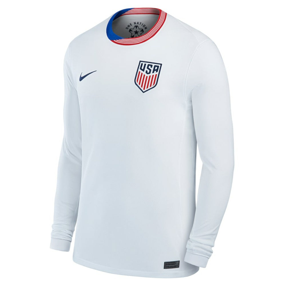 USMNT 2024 Home Replica Long Sleeve Jersey on sale - White