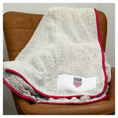 USMNT Logo Brands 60'' x 50'' Frosty Fleece Blanket