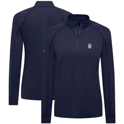 USWNT Levelwear Women's Kinetic Insignia Quarter-Zip Pullover on sale - Navy