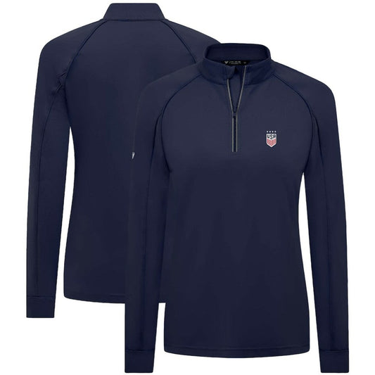 USWNT Levelwear Women's Kinetic Insignia Quarter-Zip Pullover on sale - Navy
