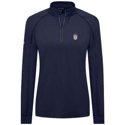 USWNT Levelwear Women's Kinetic Insignia Quarter-Zip Pullover on sale - Navy