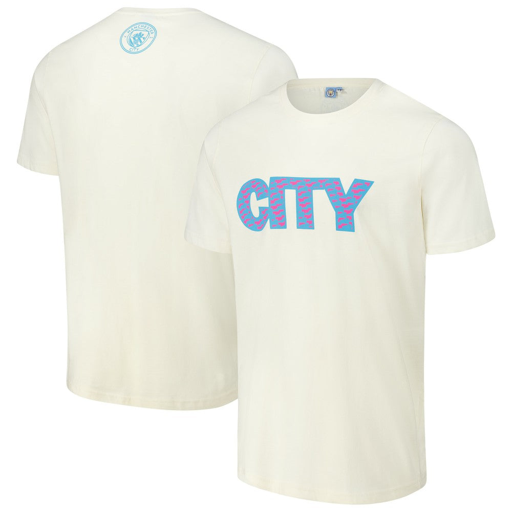 Manchester City Logo T-Shirt Discount - Cream