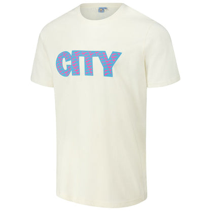 Manchester City Logo T-Shirt Discount - Cream