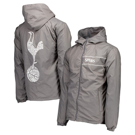 Tottenham Hotspur Home Match Hoodie Full-Zip Windbreaker Jacket Sale - Gray
