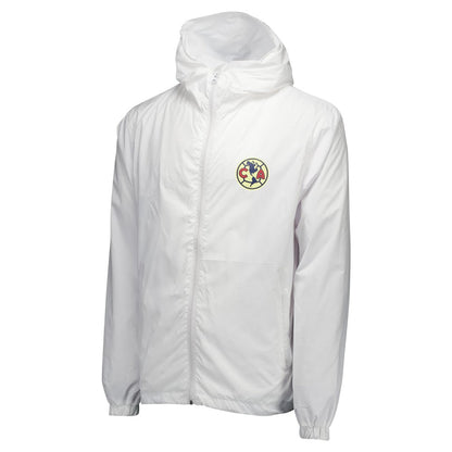 Club America Home Match Hoodie Full-Zip Windbreaker Jacket Discount - White