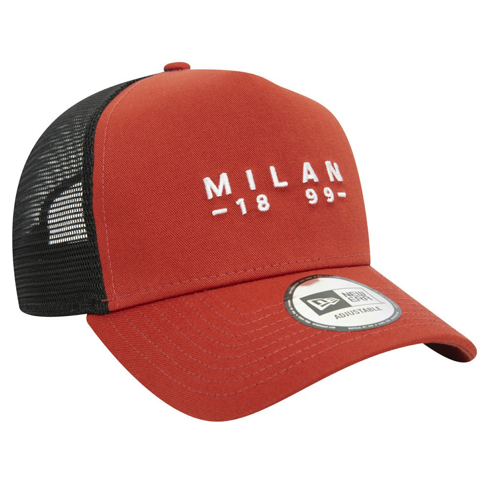 AC Milan New Era 9FORTY A-Frame Trucker Adjustable Hat on sale - Brown