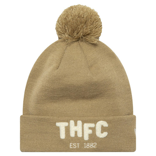 Tottenham Hotspur New Era Boucle Cuffed Knit Hat with Pom Sale - Tan