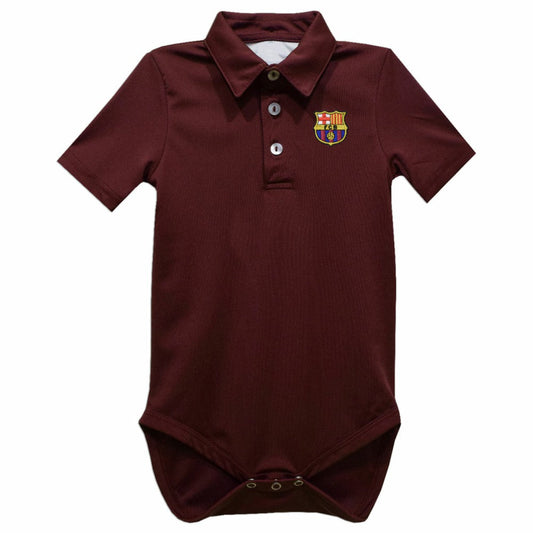 Barcelona Vive La Fete Infant Polo Bodysuit on sale - Maroon