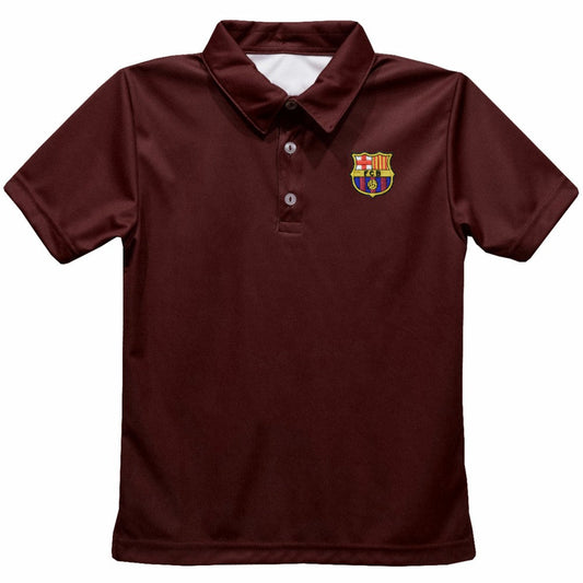 Barcelona Vive La Fete Toddler Solid Polo on sale - Maroon