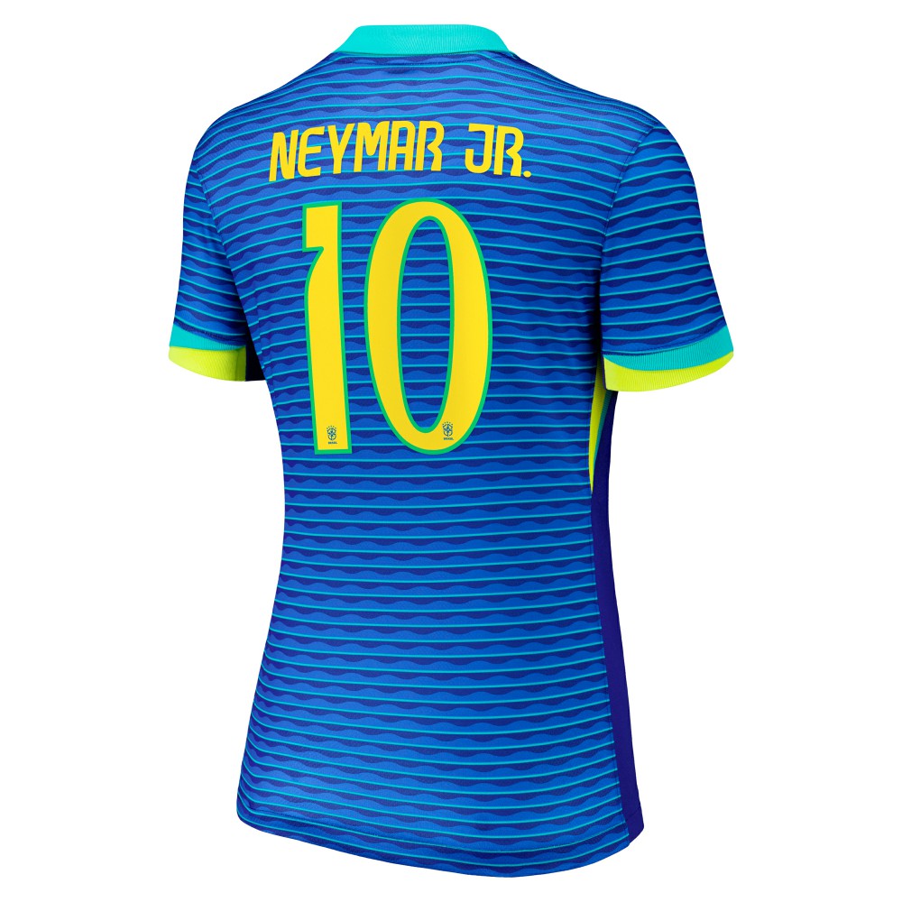 Neymar Jr. Brazil National Team Women's 2024 Away Stadium Replica Player Jersey – Blue
