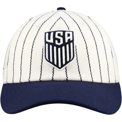 USMNT Fan Ink Unisex Yankee Adjustable Hat for sale - White/Navy