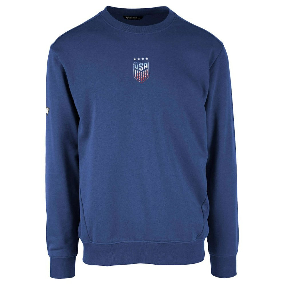 USWNT Levelwear Zane Pixel Crew Neck Pullover Sweatshirt on sale - Royal