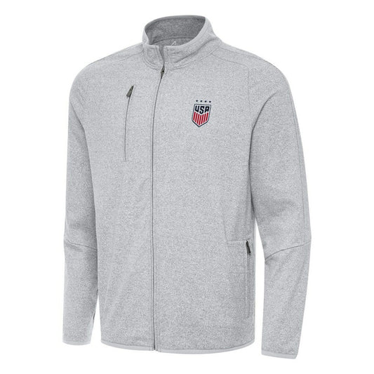 USWNT Antigua Hold-Up Tri-Blend Full-Zip Jacket on sale - Heather Gray