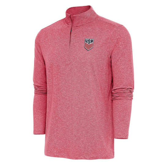 USMNT Antigua Hunk Quarter-Zip Top for sale - Heather Red