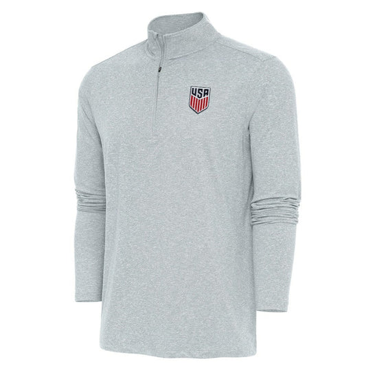 USMNT Antigua Hunk Quarter-Zip Top for sale - Heather Gray