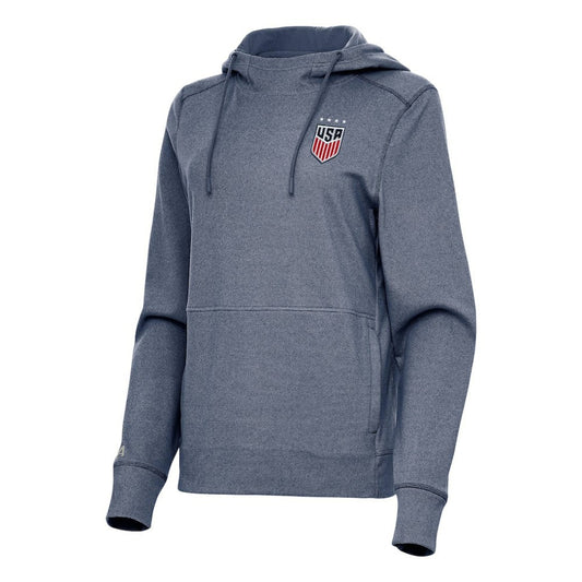USWNT Antigua Women's Justice Pullover Hoodie on sale - Heather Navy