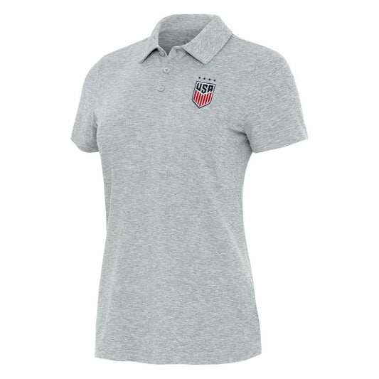 USWNT Antigua Women's Matter Polo on sale - Heather Gray