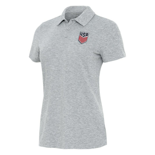 USMNT Antigua Women's Matter Polo for sale - Heather Gray