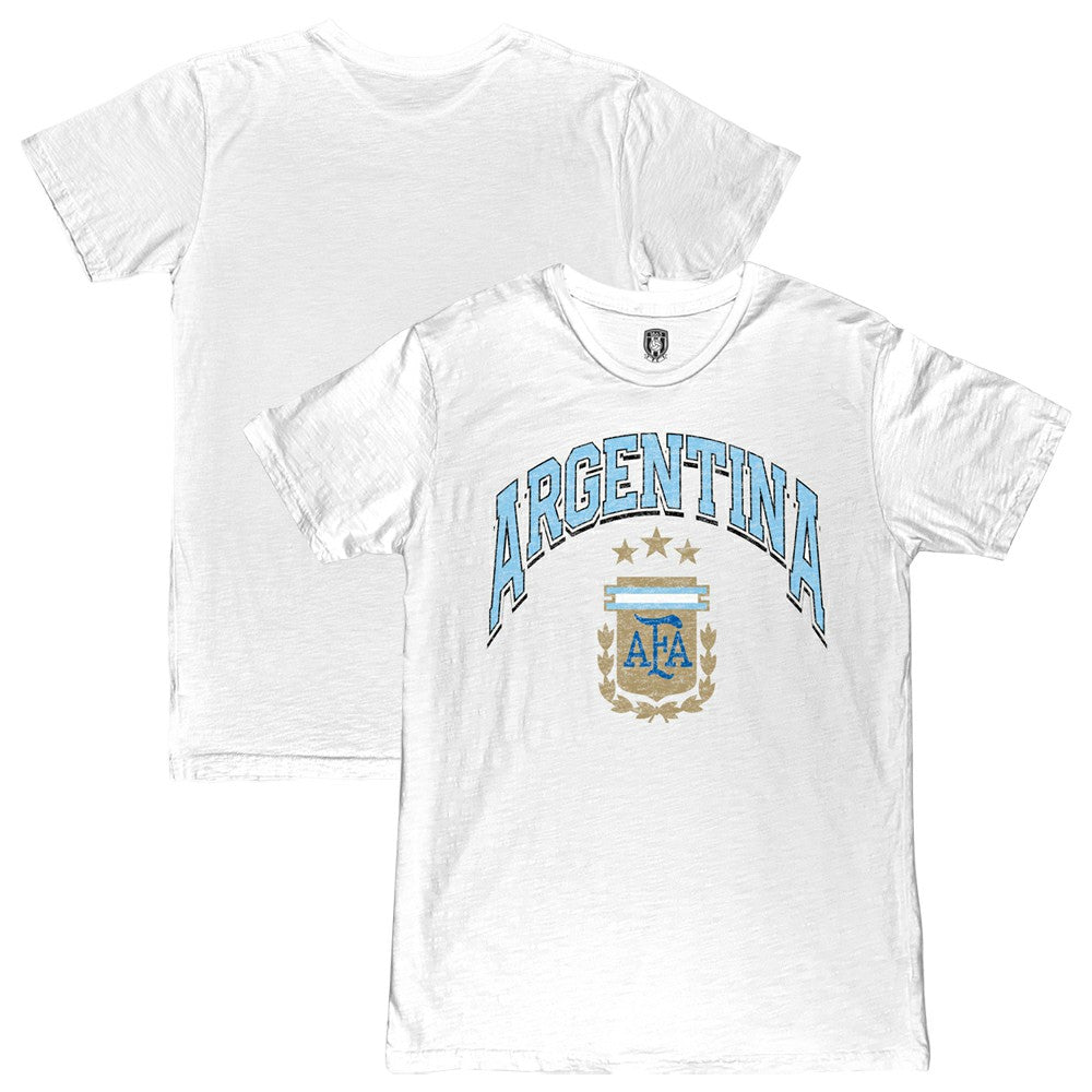 Argentina National Team 1863FC Retro Wordmark T-Shirt for sale - White