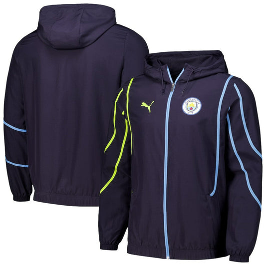 Manchester City 2024/25 Pre-Match Anthem dryCELL Full-Zip Hoodie Jacket Discount - Navy