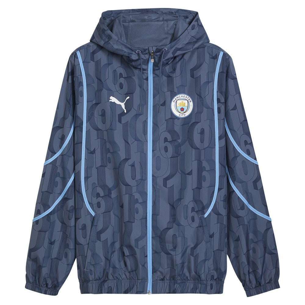 Manchester City 2024/25 Pre-Match Anthem dryCELL Full-Zip Hoodie Jacket Discount - Blue