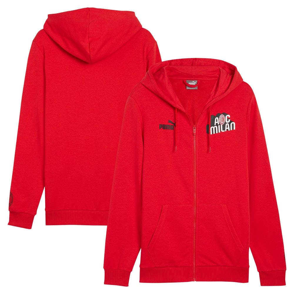 AC Milan ftblCulture Full-Zip Hoodie on sale - Red