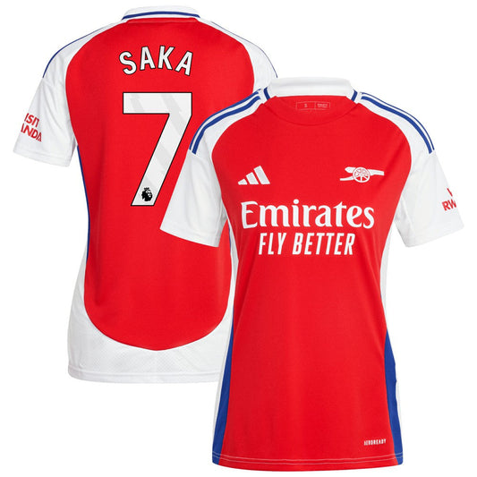 Bukayo Saka Arsenal Women's 2024/25 Home Replica Player Jersey – Red