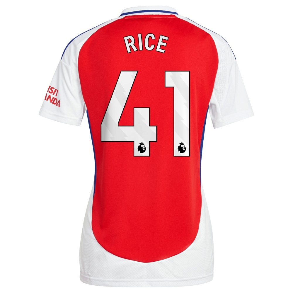 Declan Rice Arsenal Women's 2024/25 Home Replica Player Jersey – Red