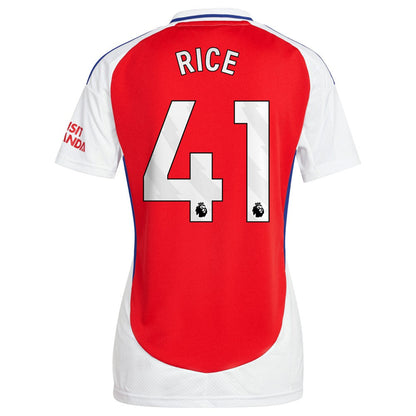 Declan Rice Arsenal Women's 2024/25 Home Replica Player Jersey – Red
