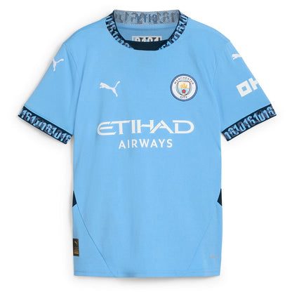 Kevin De Bruyne Manchester City Youth 2024/25 Home Replica Player Jersey Discount - Light Blue