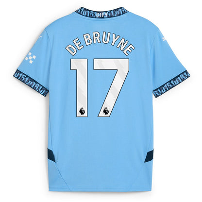 Kevin De Bruyne Manchester City Youth 2024/25 Home Replica Player Jersey Discount - Light Blue
