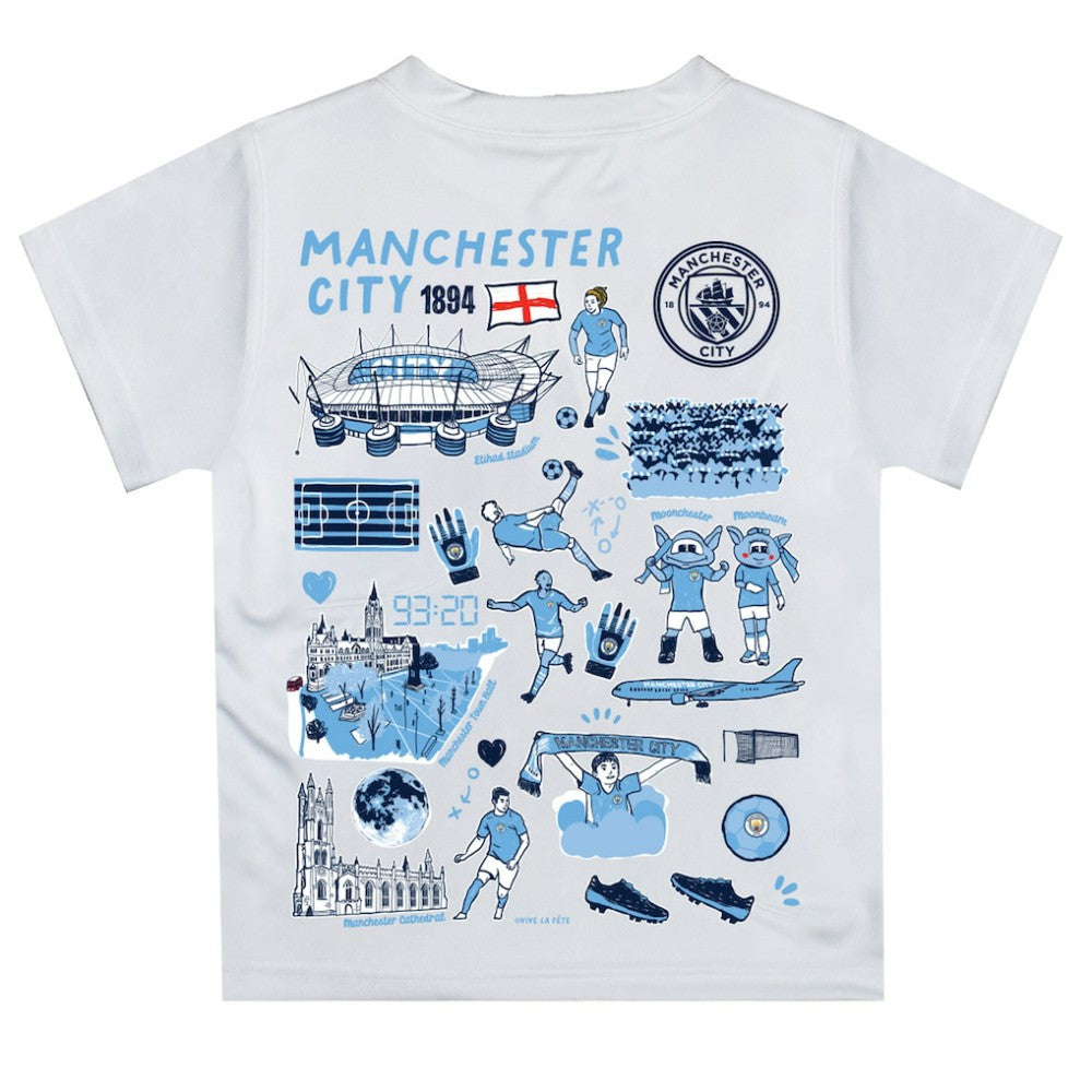 Manchester City Vive La Fete Infant Impressions Artwork T-Shirt Discount - White
