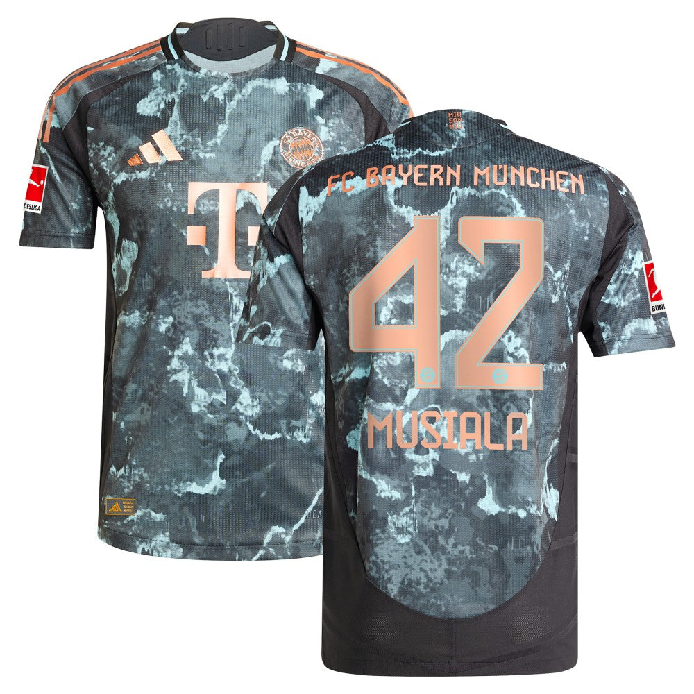 Jamal Musiala Bayern Munich 2024/25 Away Player Jersey on sale - Black