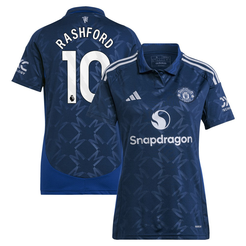 Marcus Rashford Manchester United Women's 2024/25 Away Replica Player Jersey Discount - Navy