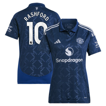 Marcus Rashford Manchester United Women's 2024/25 Away Replica Player Jersey Discount - Navy