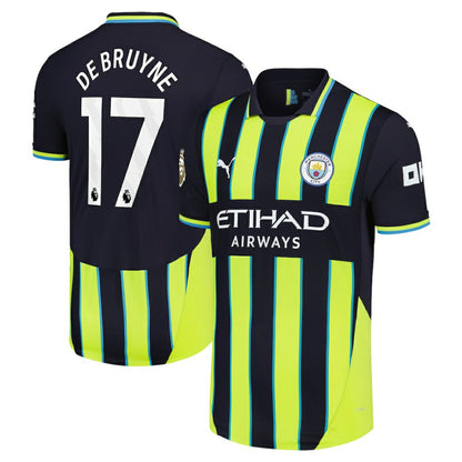 Kevin De Bruyne Manchester City 2024/25 Away Player Jersey Discount - Navy