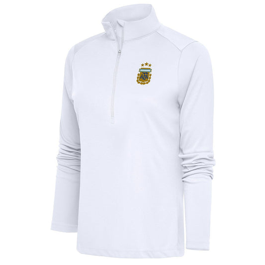 Argentina National Team Antigua Women's Tribute Half-Zip Pullover Top for sale - White