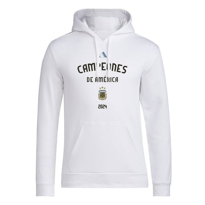 Argentina National Team 2024 Copa America Champions Pullover Hoodie for sale - White