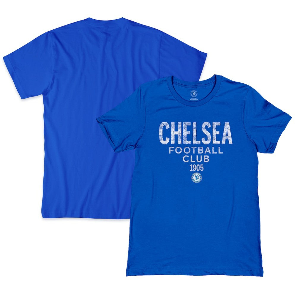 Chelsea 1863FC Tapered Text T-Shirt on sale - Blue