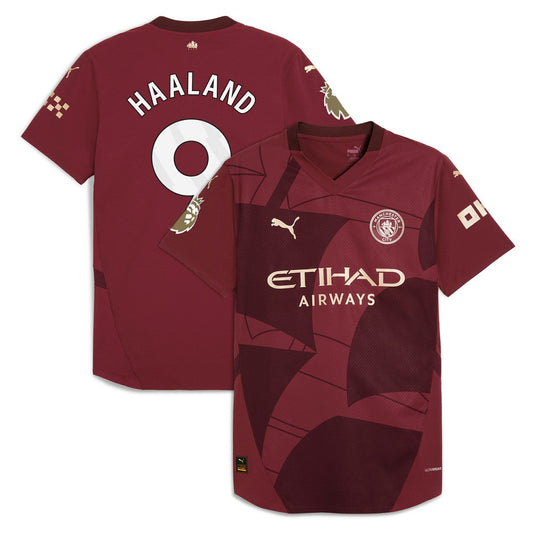 Erling Haaland Manchester City 2024/25 Third Player Jersey Discount - Burgundy