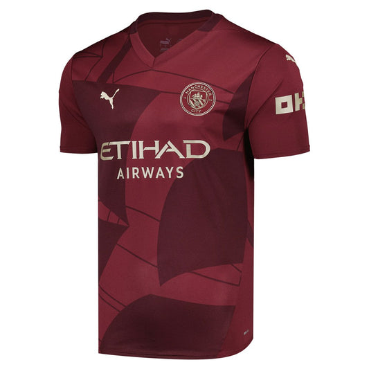 Erling Haaland Manchester City 2024/25 Third Replica Player Jersey Discount - Burgundy