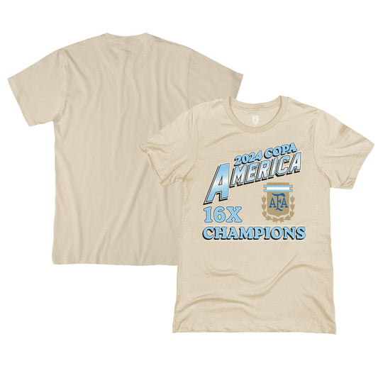 Argentina National Team 1863FC 16-Time Copa America Champions T-Shirt for sale - Cream