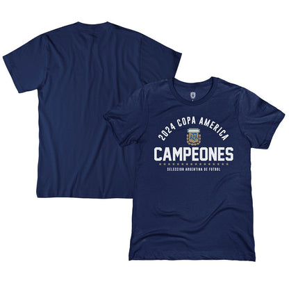 Argentina National Team 1863FC 2024 Copa America Champions T-Shirt for sale - Navy