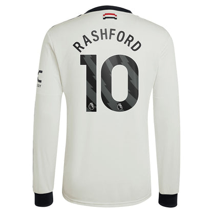 Marcus Rashford Manchester United Originals  2024/25 Third Replica Long Sleeve Jersey Discount - Cream
