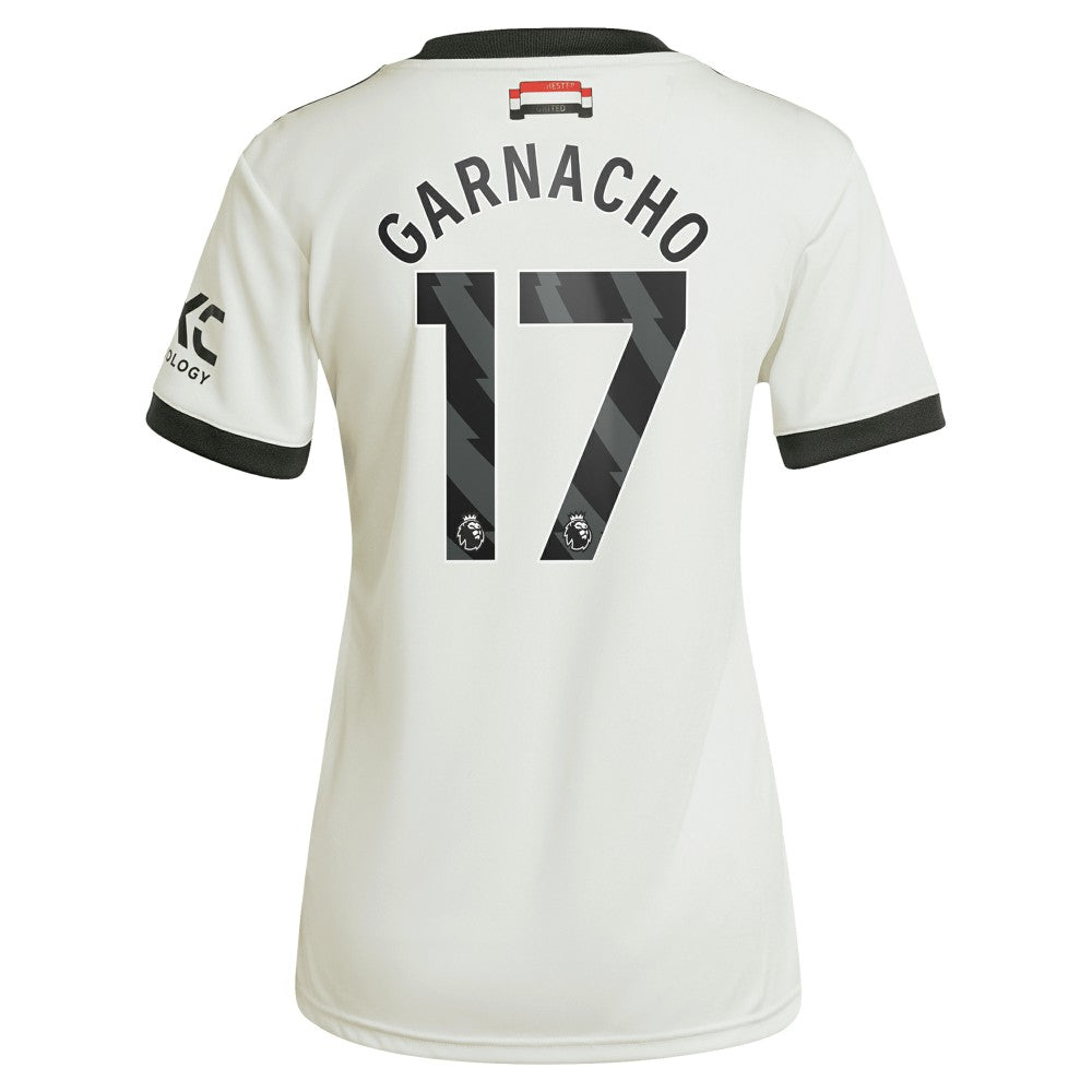Alejandro Garnacho Manchester United Originals Women's 2024/25 Third Replica Jersey Discount - Cream