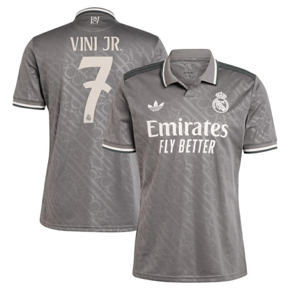 Vini Jr. Real Madrid Originals 2024/25 Third Replica Player Jersey Discount - Charcoal