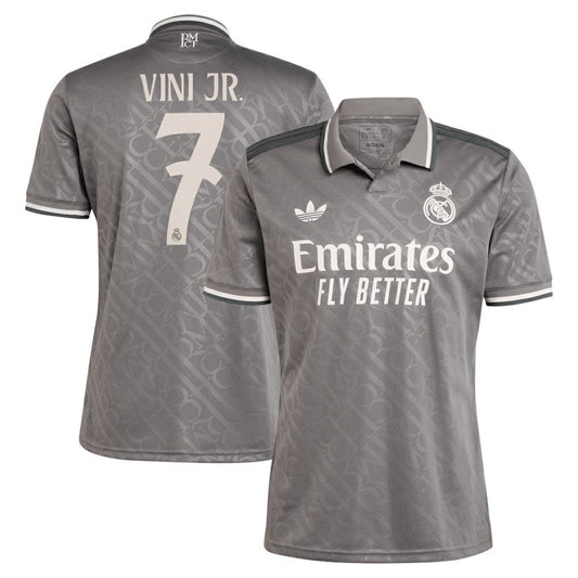Vini Jr. Real Madrid Originals 2024/25 Third Replica Player Jersey Discount - Charcoal